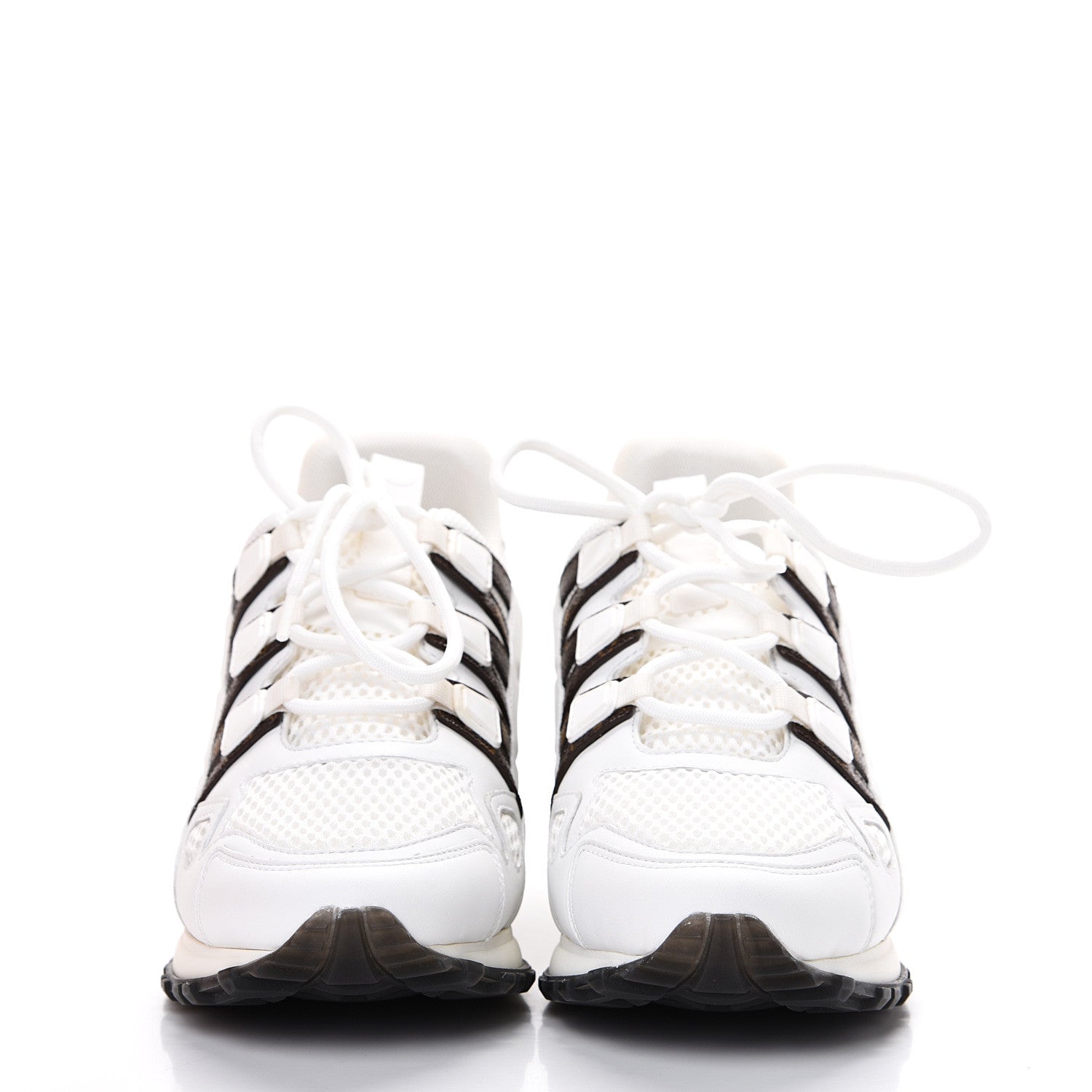 Louis Vuitton Calfskin Monogram Run Away Sneakers 38 White 2 of 8