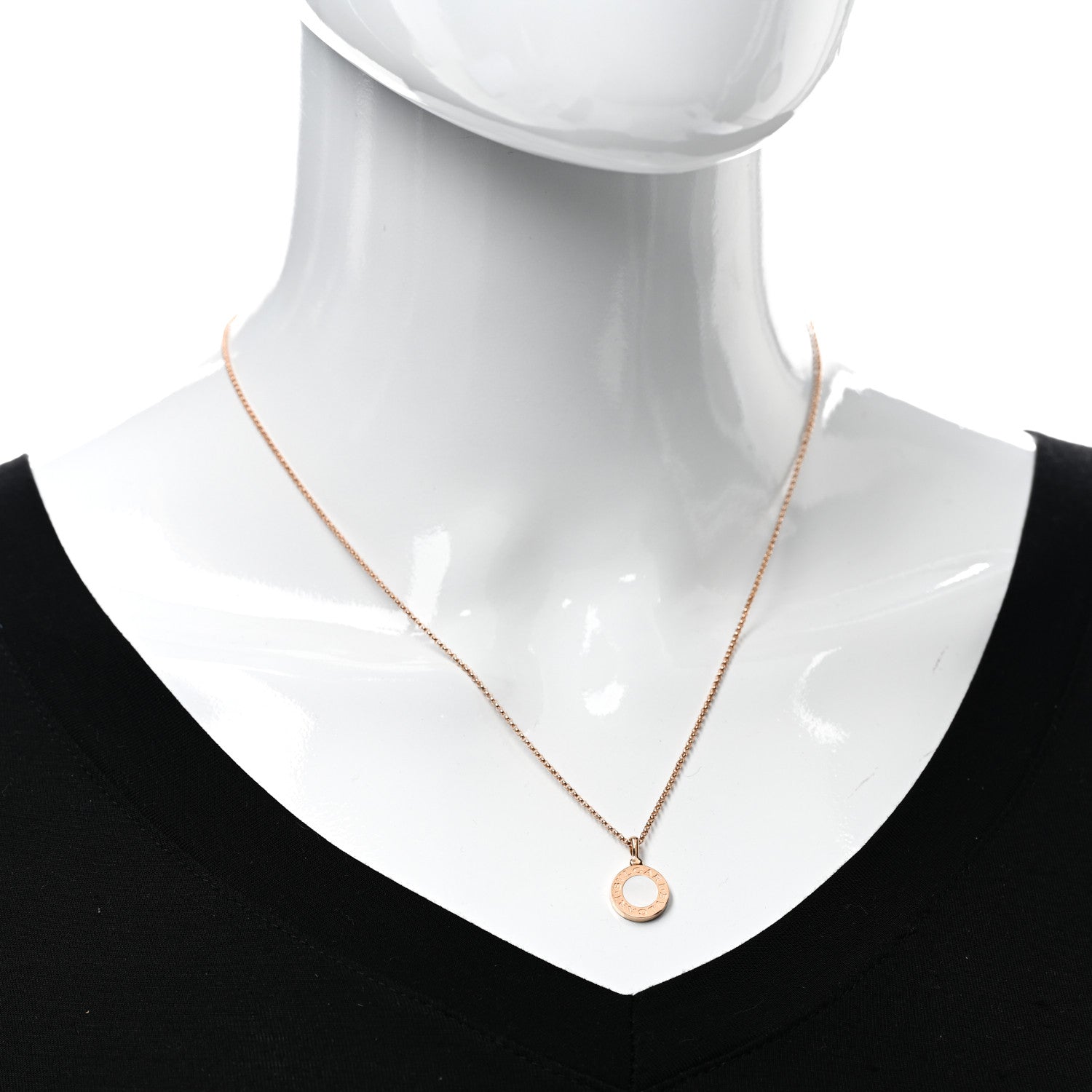 Bulgari 18K Rose Gold Mother of Pearl BVLGARI BVLGARI Pendant Necklace 2 of 4