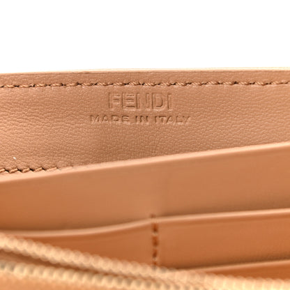 Fendi Nappa Matisse FF Embossed Continental Wallet on Chain Miele Scuro 6 of 11