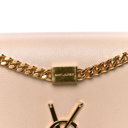 Saint Laurent Grain De Poudre Medium Monogram Kate Satchel Marble Pink 2 of 6