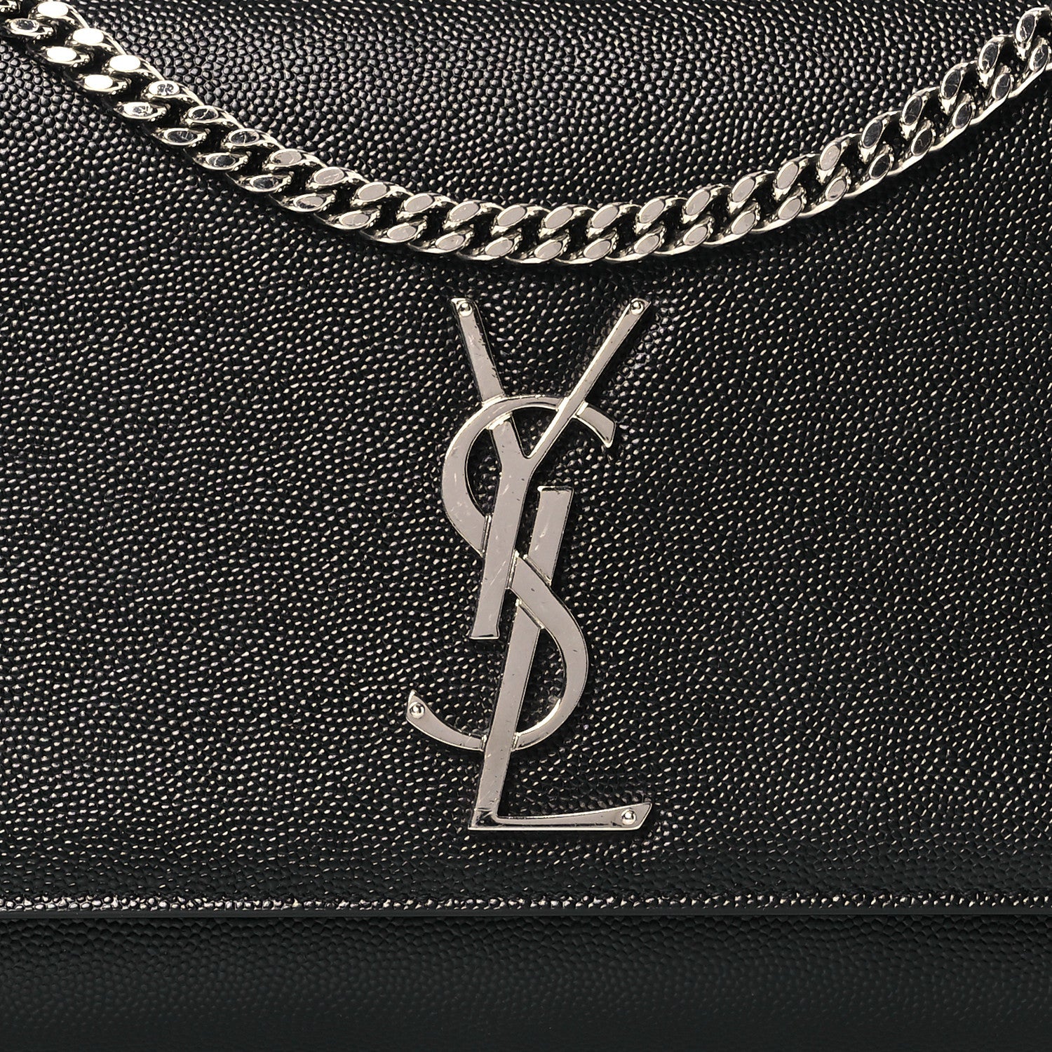 Saint Laurent Grain De Poudre Medium Classic Monogram Kate Satchel Black 8 of 12