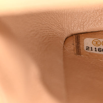 Chanel Patent Chevron Quilted Mini Rectangular Flap Beige 7 of 10