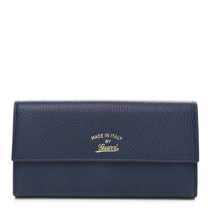 Gucci Dollar Calfskin Swing Continental Wallet Marine Deep Cobalt 1 of 8