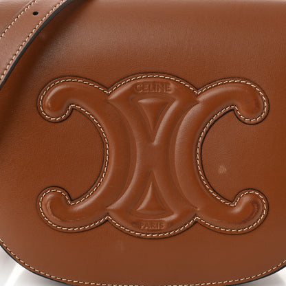 Celine Smooth Calfskin Cuir Triomphe Folco Crossbody Bag Tan 7 of 11