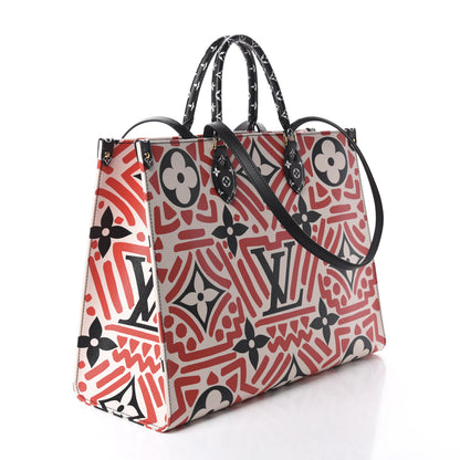 Louis Vuitton Monogram Giant Crafty Onthego GM Creme Rouge Black 3 of 10