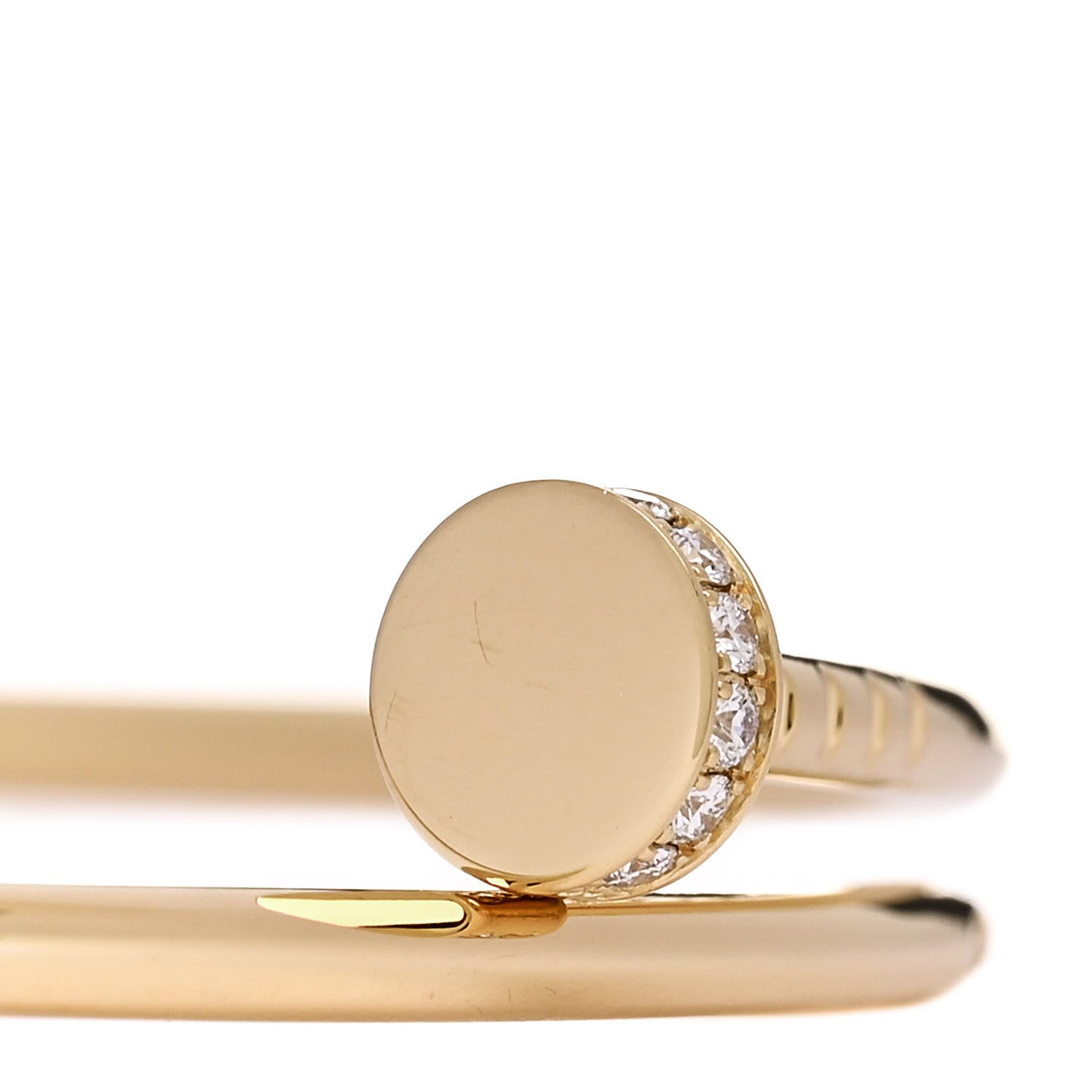 Cartier 18K Yellow Gold Diamond Small Juste Un Clou Bracelet 16 3 of 5