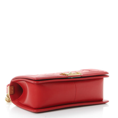 Chanel Lambskin Quilted Medium Boy Flap Red 5 of 9