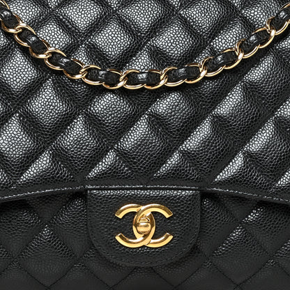 Chanel Caviar Quilted Maxi Single Flap Black 8 of 10