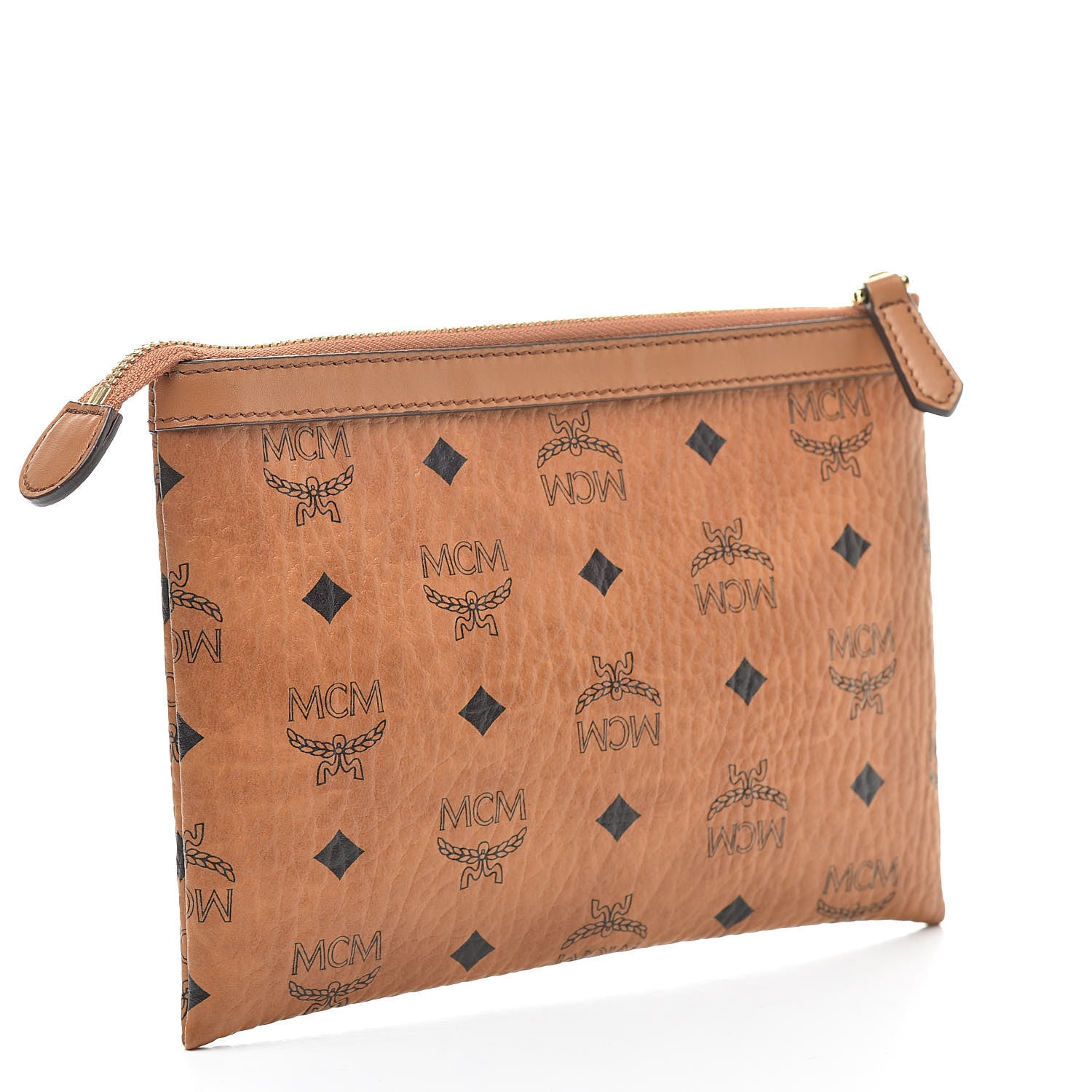 MCM Visetos Mini Pouch Cognac 3 of 9