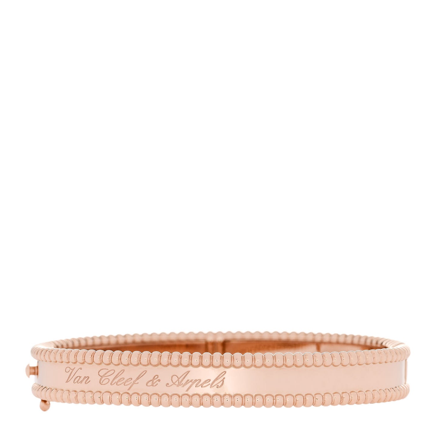 18K Rose Gold Perlee Signature Bangle Bracelet S