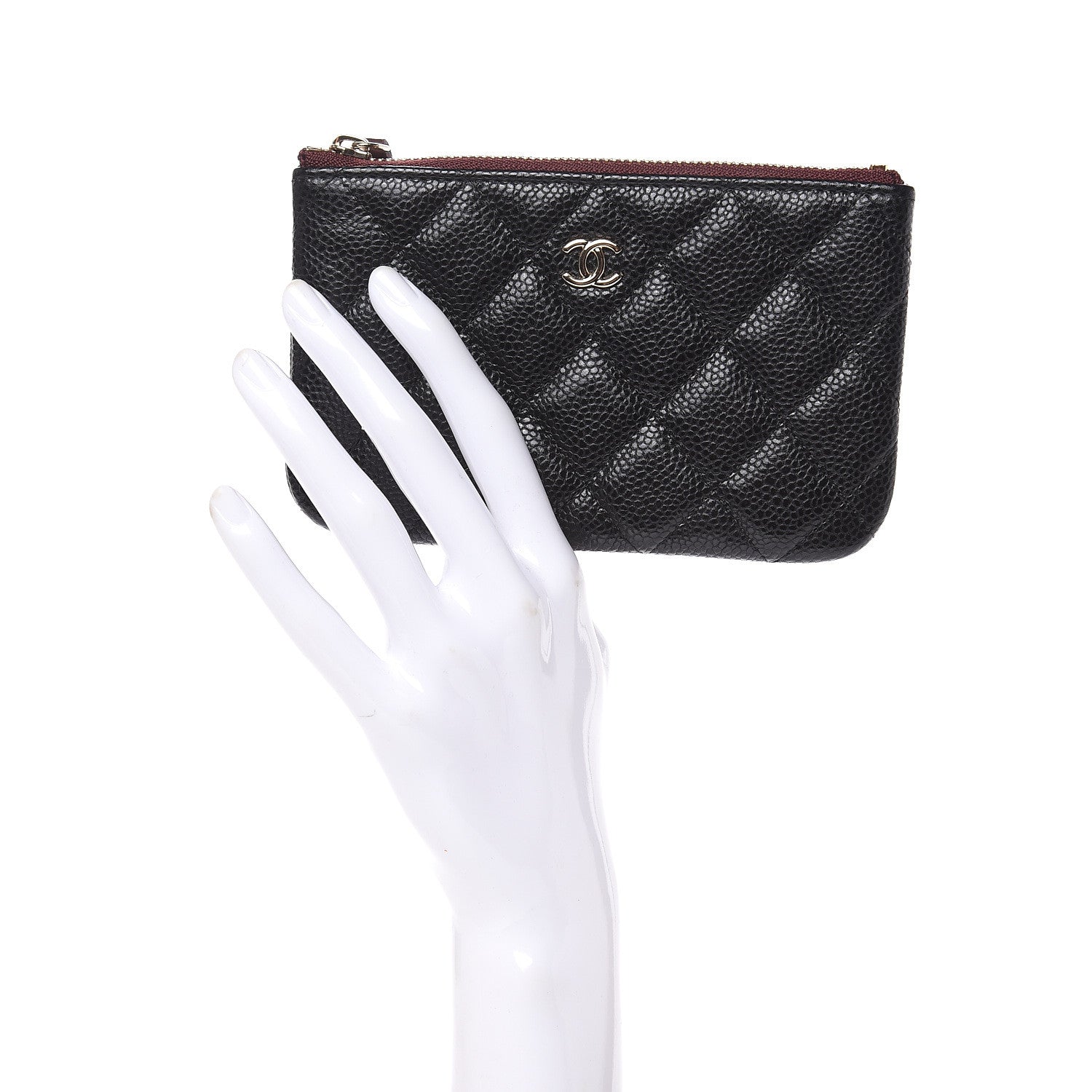 Chanel Caviar Quilted Small Cosmetic Case Black 2 of 8