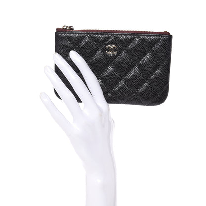 Chanel Caviar Quilted Small Cosmetic Case Black 2 of 8