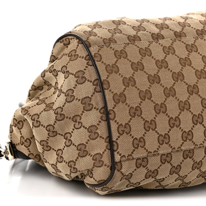 Gucci Monogram Medium Sukey Boston Bag Brown 9 of 11