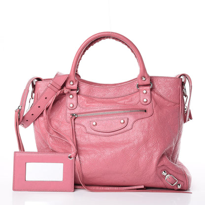 Balenciaga Agneau Classic Silver Hardware Velo Rose Hortensia 1 of 10