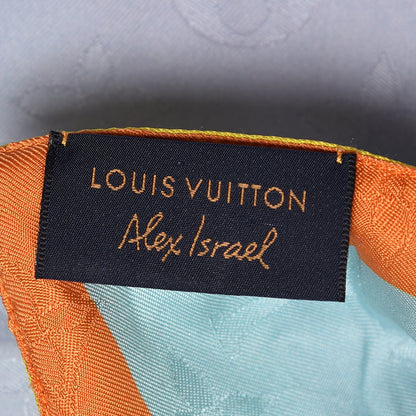 Louis Vuitton Silk Monogram Wave Square Scarf Rose 4 of 5