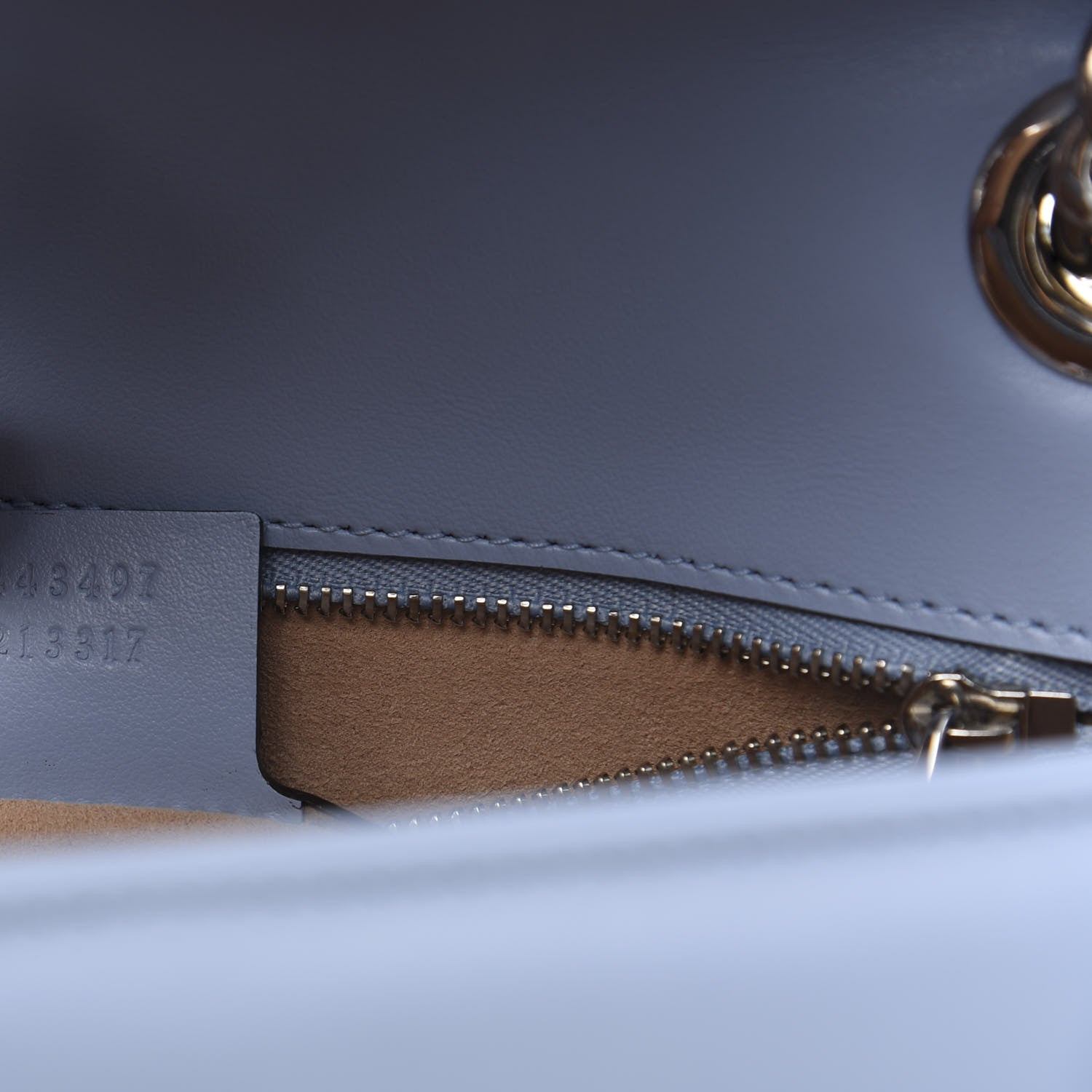 Gucci Calfskin Matelasse Small GG Marmont Shoulder Bag Porcelain Light Blue 10 of 11