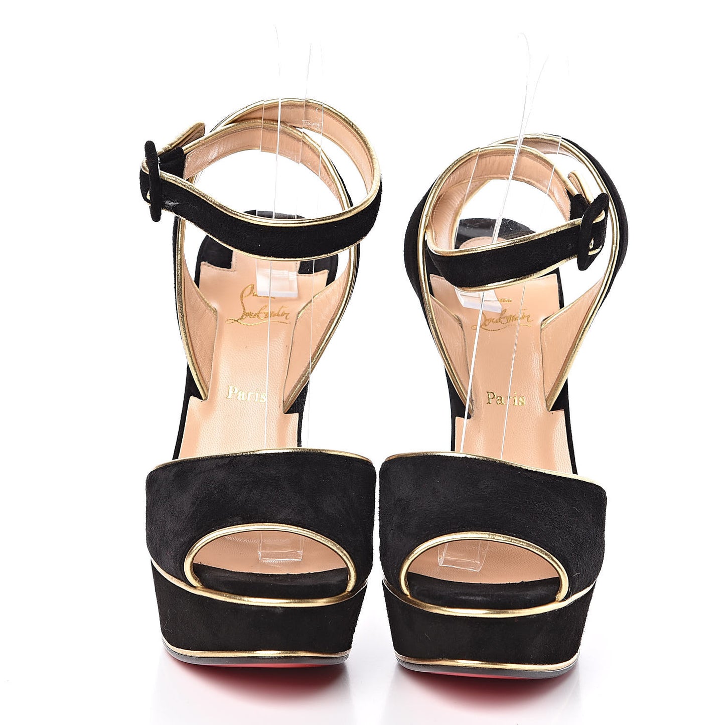 Veau Velours Loulou Dance Platform Sandals 37 Black