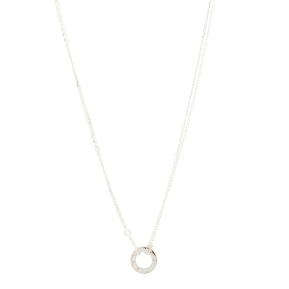 Cartier 18K White Gold 2 Diamond LOVE Necklace 1 of 4