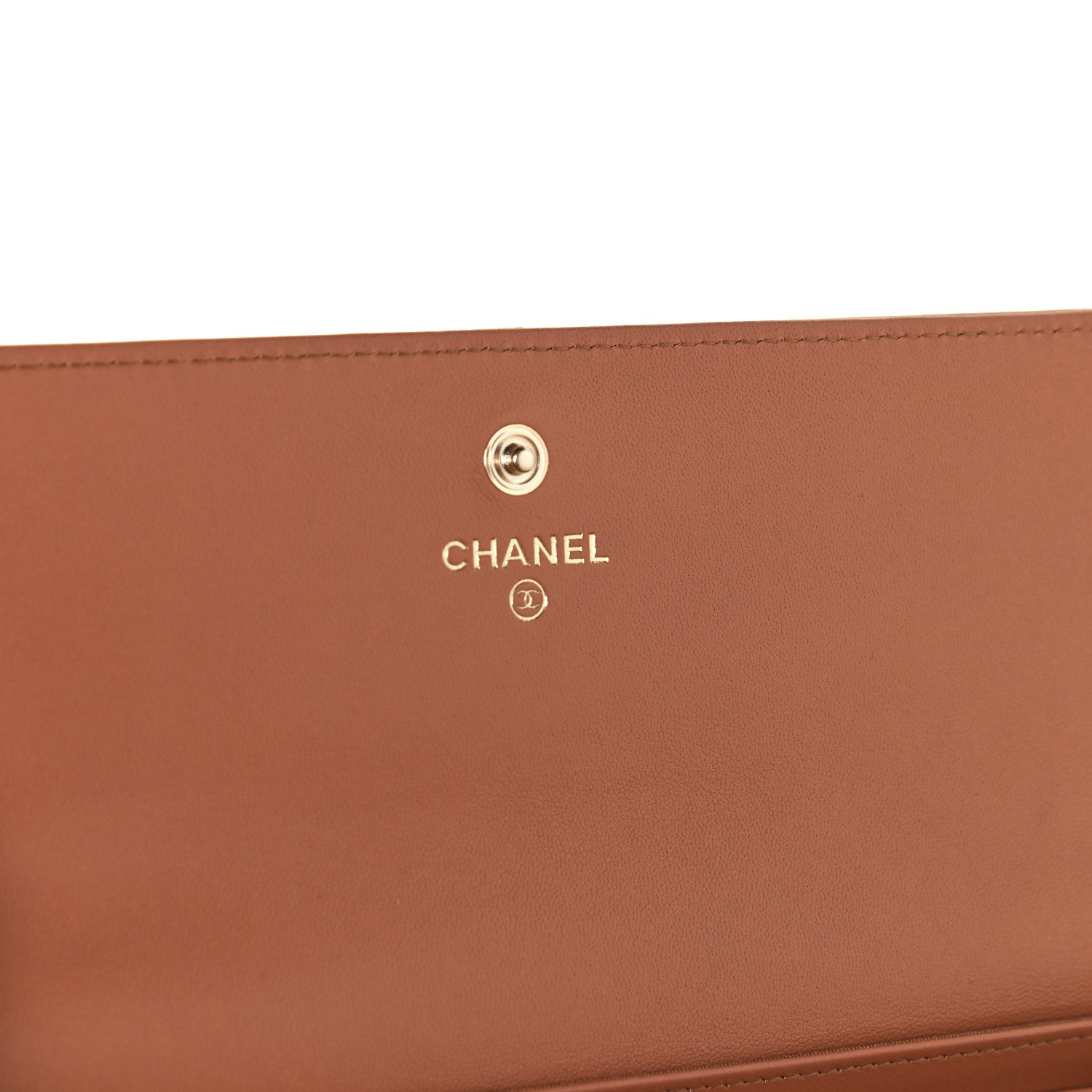 Chanel Lambskin Quilted Chanel 19 Flap Wallet Brown 6 of 12