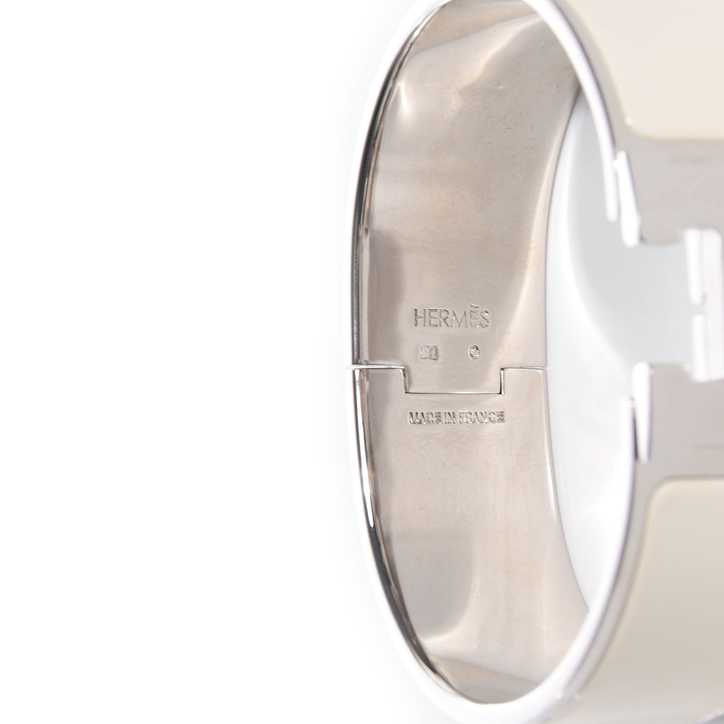 Enamel Wide Clic Clac H Bracelet GM Craie