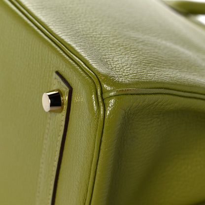 Hermes Chevre Mysore Birkin 30 Vert Anis 11 of 18