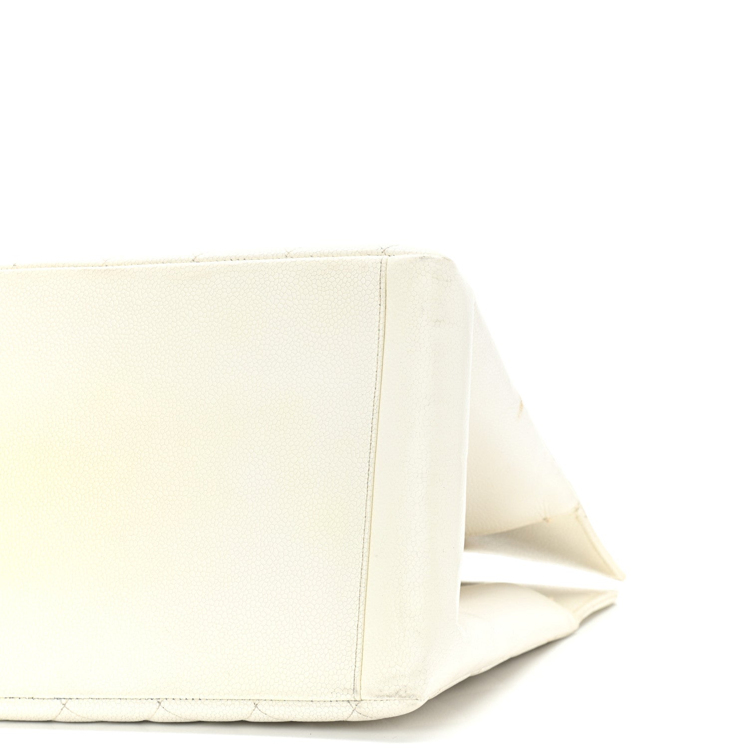 Chanel Caviar Quilted CC Tote White 11 of 17