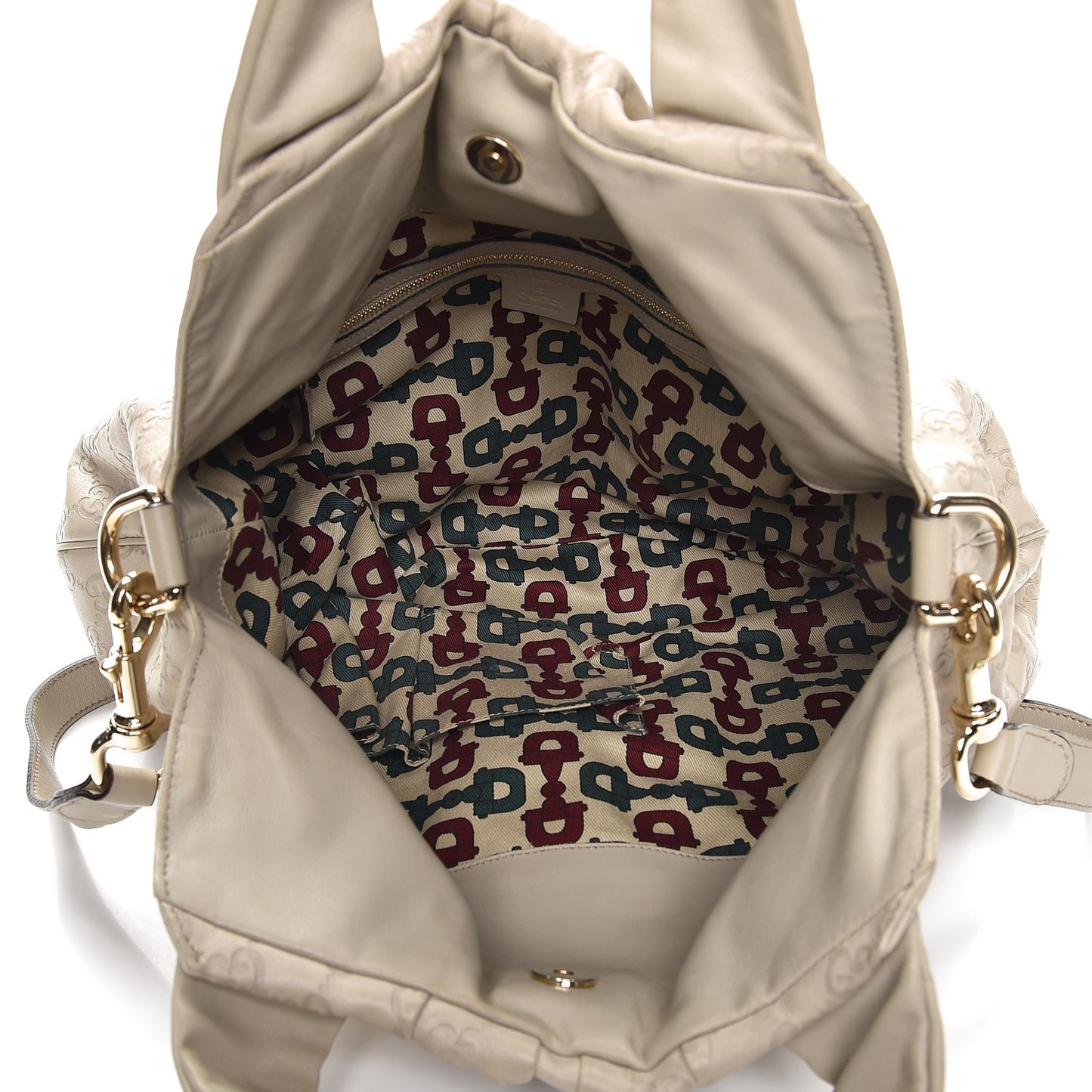 Guccissima Medium Hysteria Top Handle Bag Off White