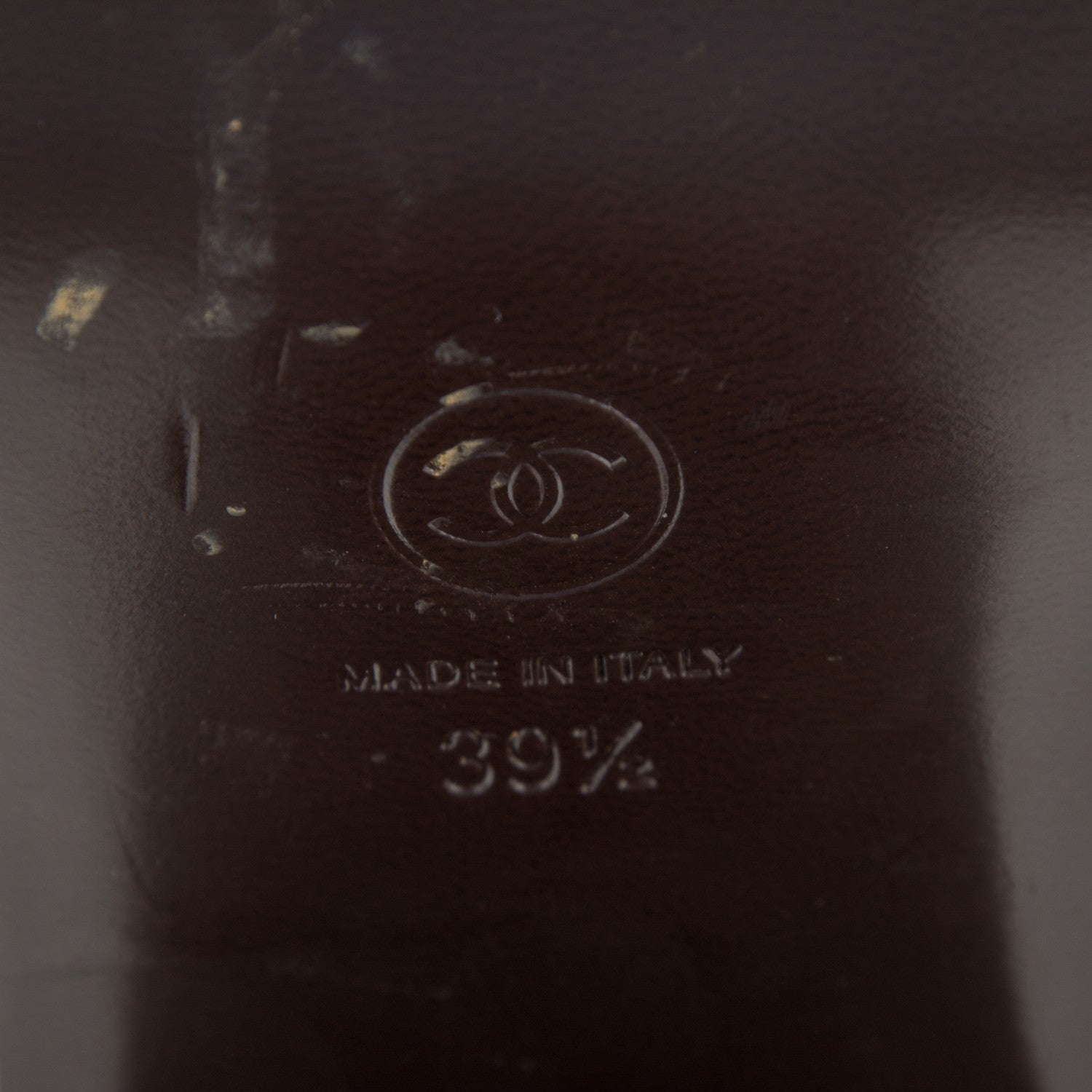 シャネル　ブーツ Chanel Patent Chained Tall Combat Boots 39.5 Black 179190