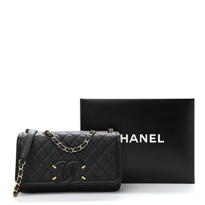Chanel Caviar Quilted Medium CC Filigree Flap Black 11 of 11
