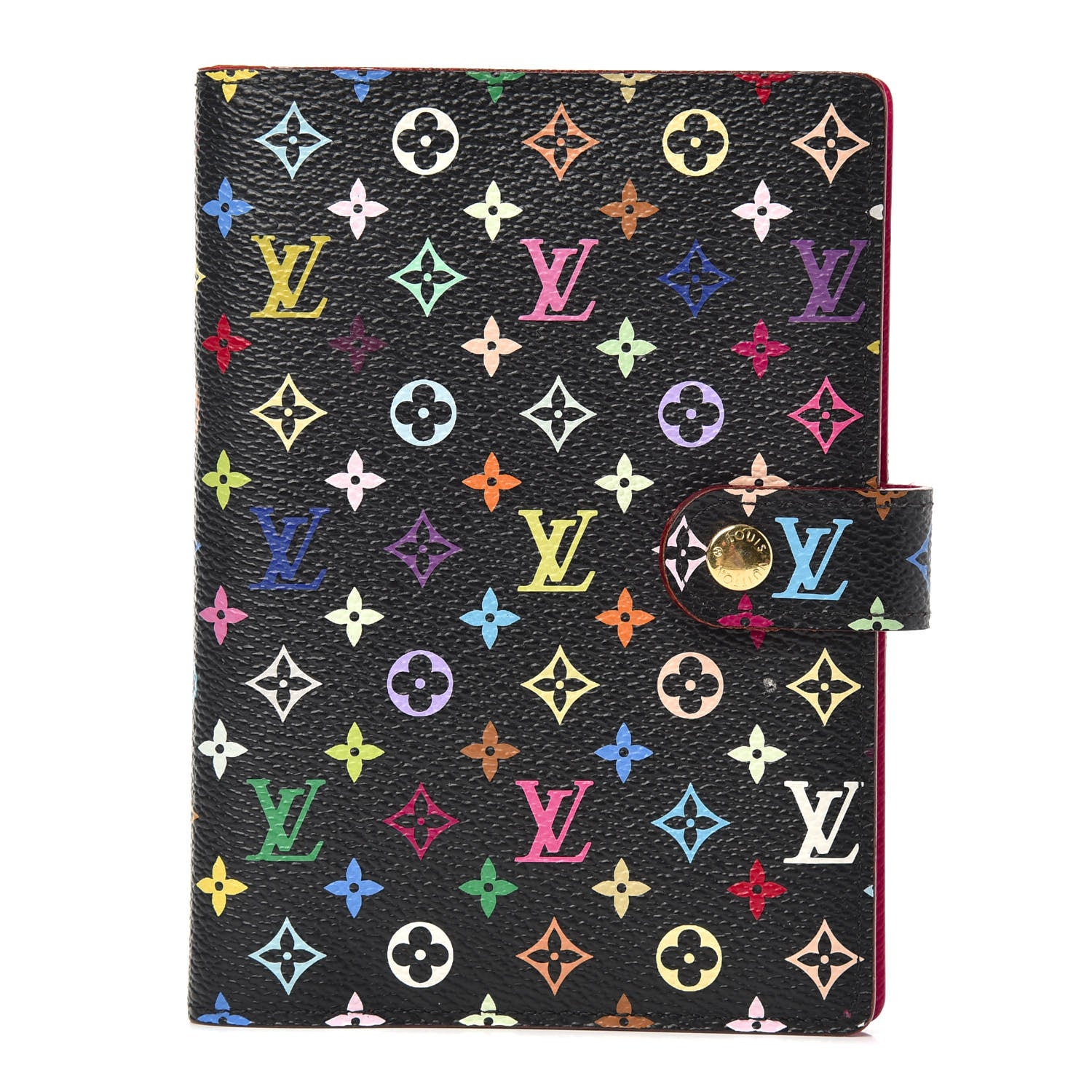 Louis Vuitton Monogram Multicolor Small Ring Agenda Cover Black Grenade 1 of 6