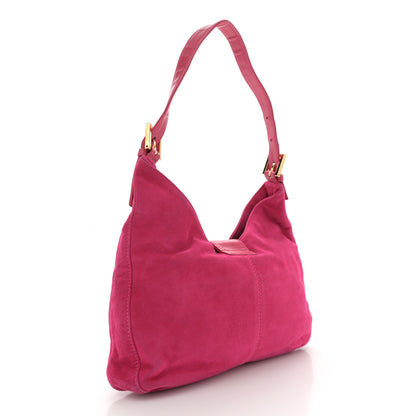 Fendi Suede Shoulder Bag Fuchsia 3 of 12