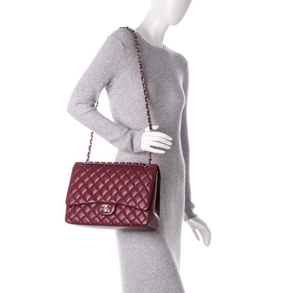 Chanel Caviar Maxi Single Flap Dark Red 3 of 8