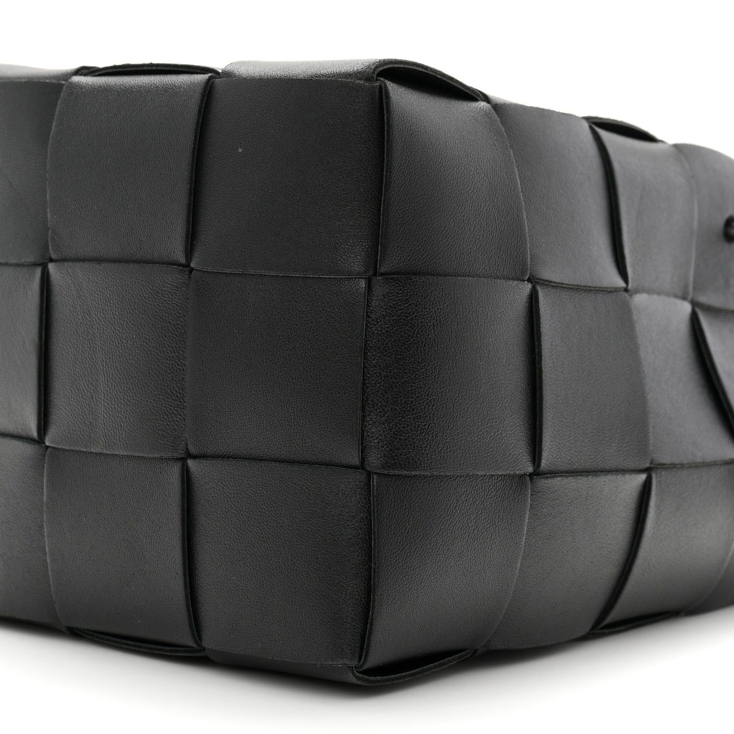 Nappa Maxi Intrecciato Small Cassette Bucket Bag Black