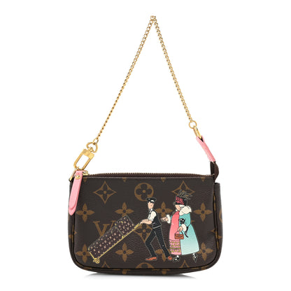 Louis Vuitton Monogram Illustre Mini Pochette Accessories Rose 1 of 11