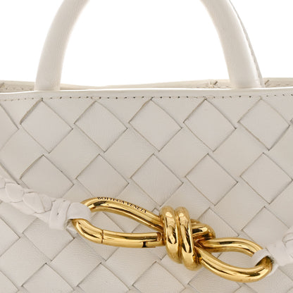 Bottega Veneta Nappa Intrecciato Small Andiamo Shoulder Bag White 7 of 9