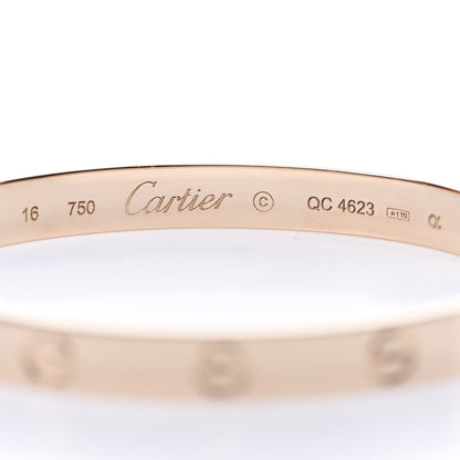 Cartier 18K Pink Gold LOVE Bracelet 16 4 of 5