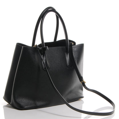 Prada Saffiano Cuir Large Double Bag Nero Black 4 of 10