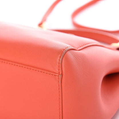 Fendi Nappa Mini Peekaboo Iconic Satchel Azalea 9 of 11