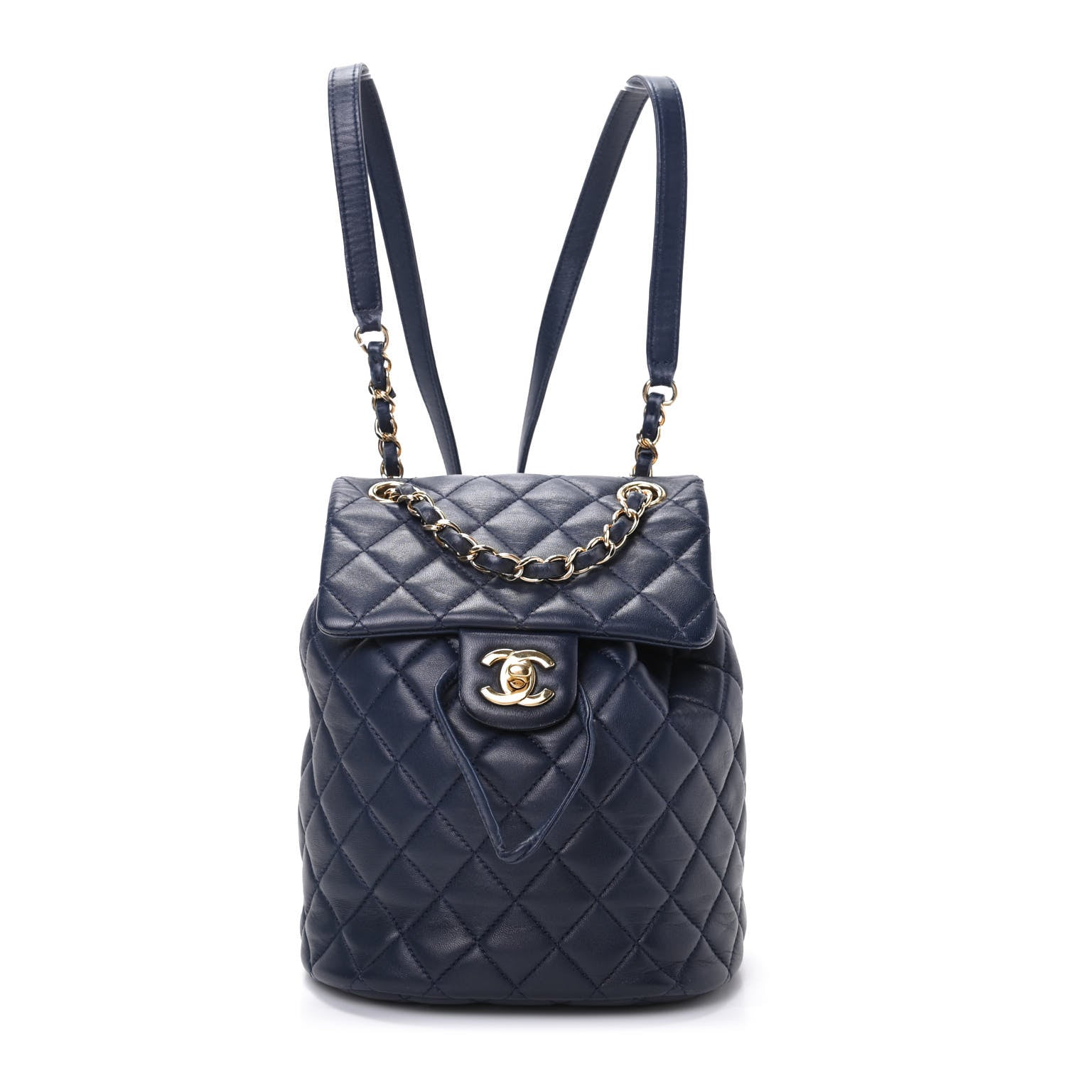 Chanel Lambskin Quilted Mini Urban Spirit Backpack Navy 1 of 10
