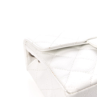 Chanel Caviar Quilted Mini Square Flap White 13 of 17