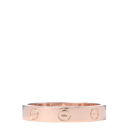 Cartier 18K Pink Gold 3.5mm LOVE Wedding Band Ring 56 7.5 1 of 5