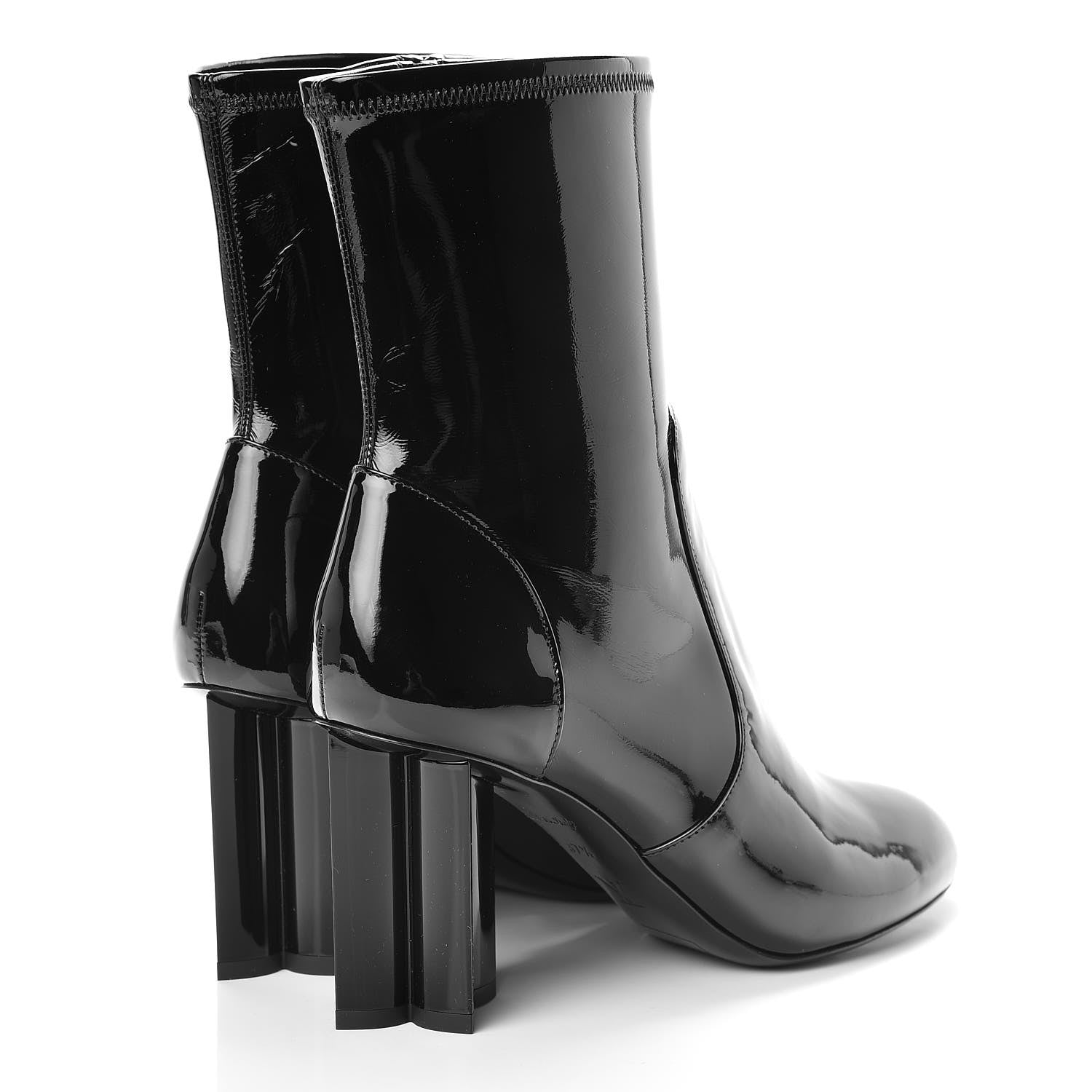 Louis Vuitton Patent Silhouette Ankle Boots 37.5 Black 4 of 7