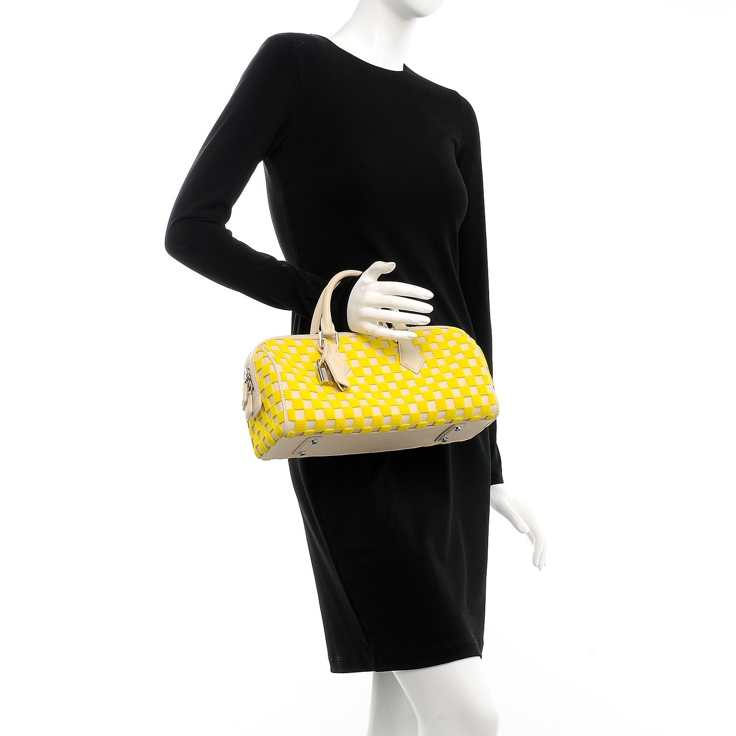Louis Vuitton Damier Cubic Speedy East West Yellow 2 of 7