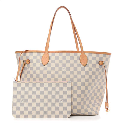Louis Vuitton Damier Azur Neo Neverfull MM Rose Ballerine 4 of 10