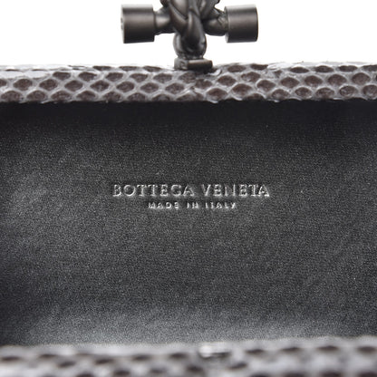Bottega Veneta Satin Intreccio Impero Ayers Knot Clutch Light Grey 6 of 6
