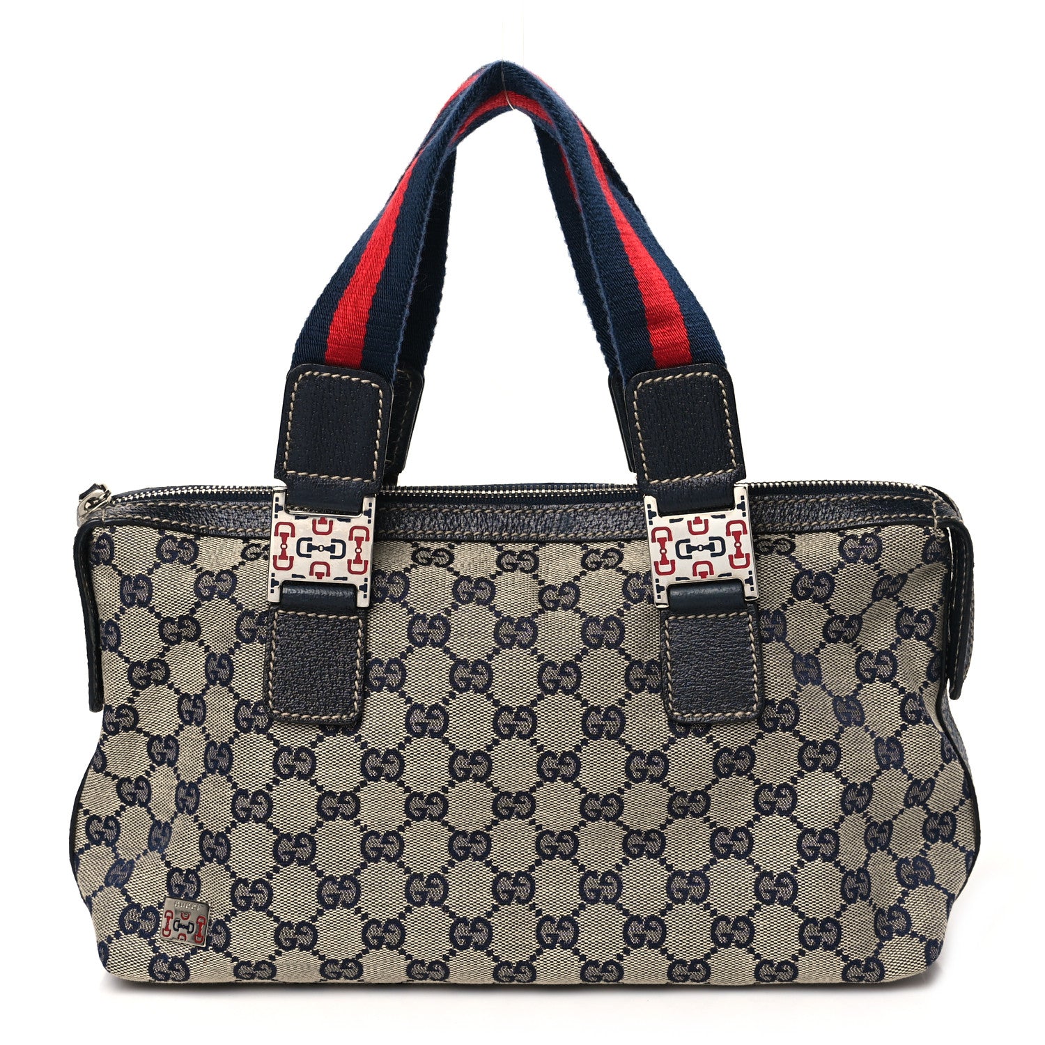 Gucci GG Monogram Web Pop Tote Navy 1 of 10