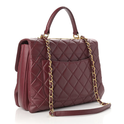 Chanel Lambskin Quilted Large Trendy CC Dual Handle Flap Bag Burgundy 3 of 14