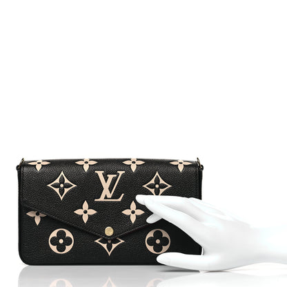 Louis Vuitton Empreinte Monogram Giant Felicie Pochette Black Beige 2 of 8