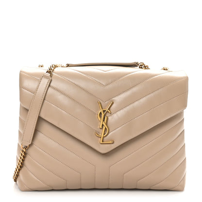Saint Laurent Calfskin Y Quilted Monogram Medium Loulou Chain Satchel 1 of 10