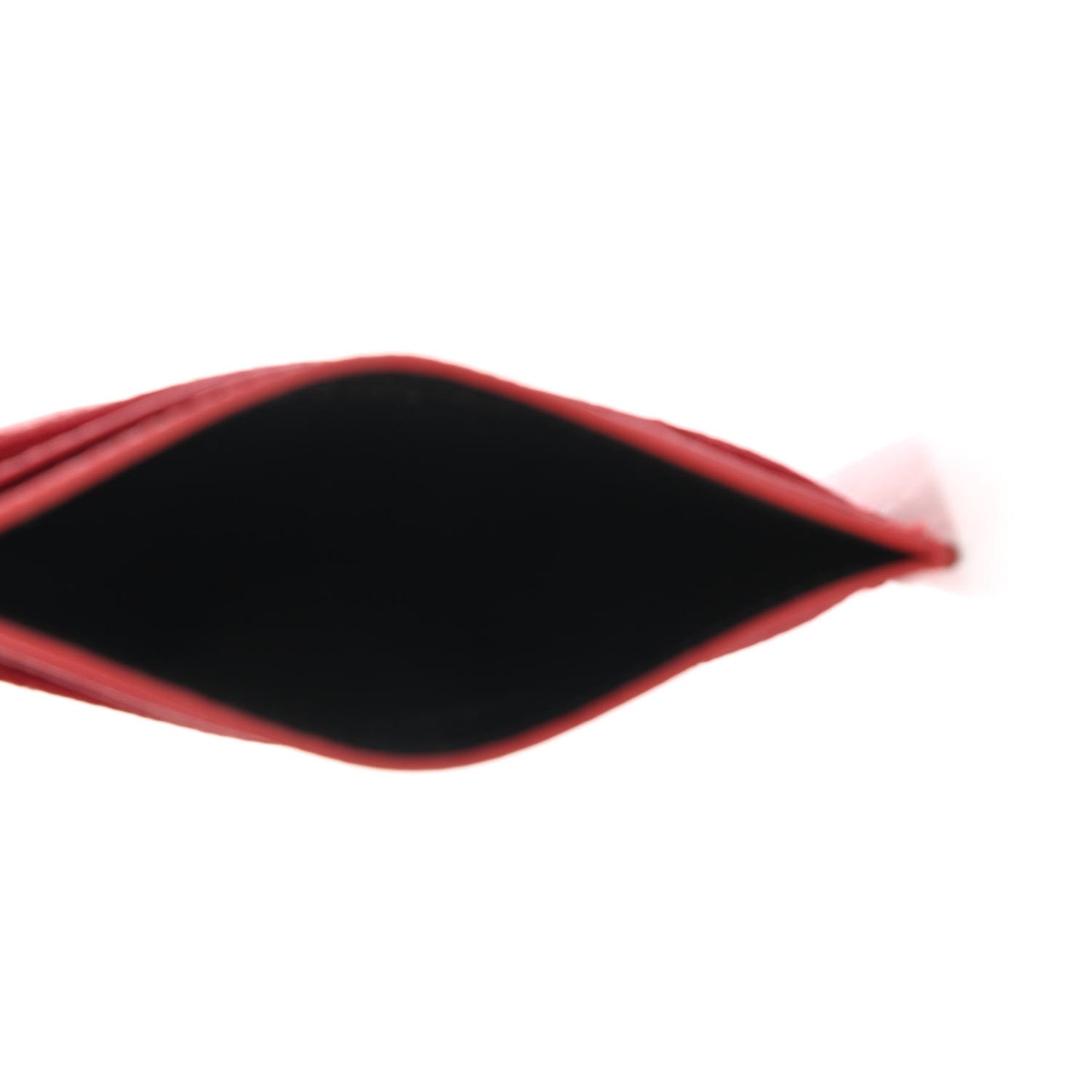 Grain De Poudre Matelasse Chevron Monogram Credit Card Case Bandana Red